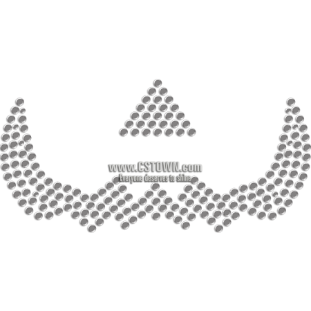 Wicked Demonic Smile Rhinestone Heat Transfer for Mask